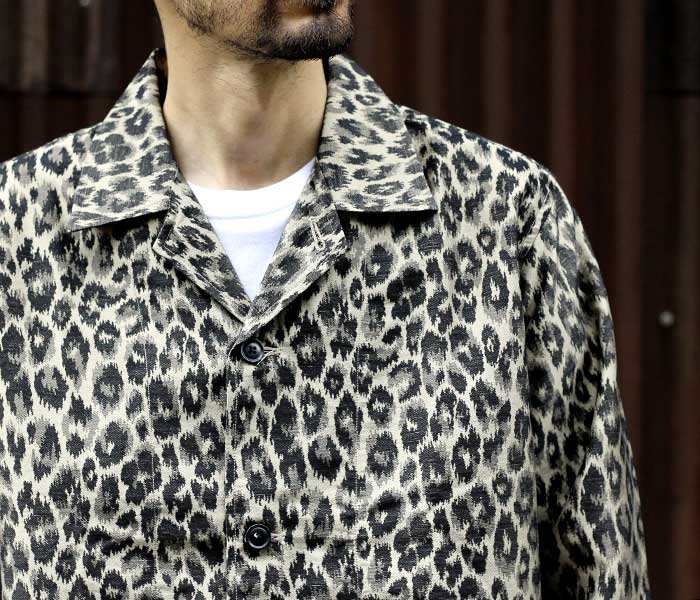 ニードルズ NEEDLES ヒョウ柄 カバナシャツ L/S Cabana Shirt