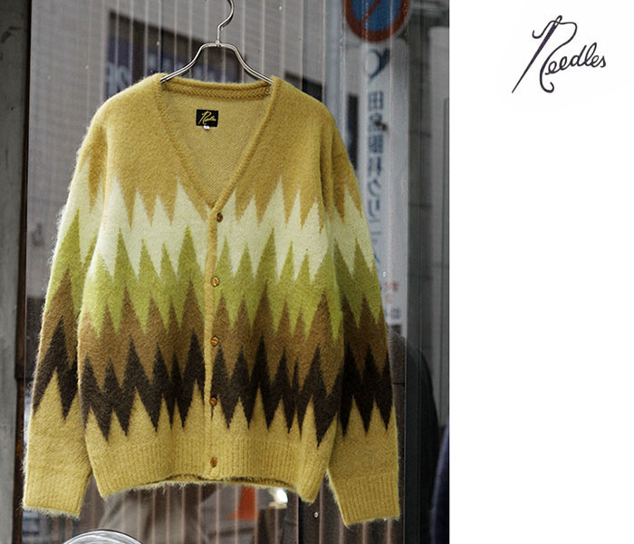 Needles 19aw モヘア アーガイル ニット ニードルス L B&Y別注