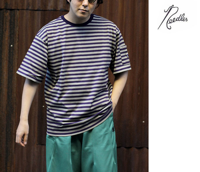 ニードルズ NEEDLES ポケット付きボーダーTシャツ S/S Crew Neck ニードルズ NEEDLES ポケット付きボーダーTシャツ S/S Crew Neck