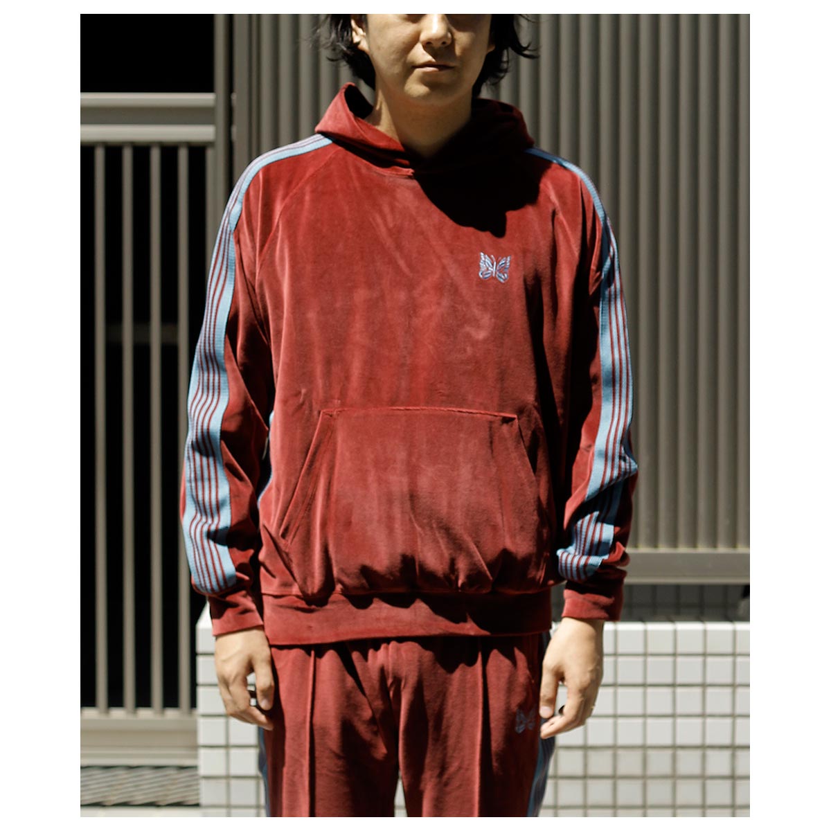 ニードルズ NEEDLES ベロア トラック フーディー Track Hoody