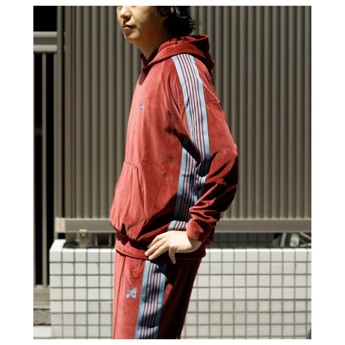 すぐ届く【別注レア】NEEDLES ベロア トラック フーディー org.jpg