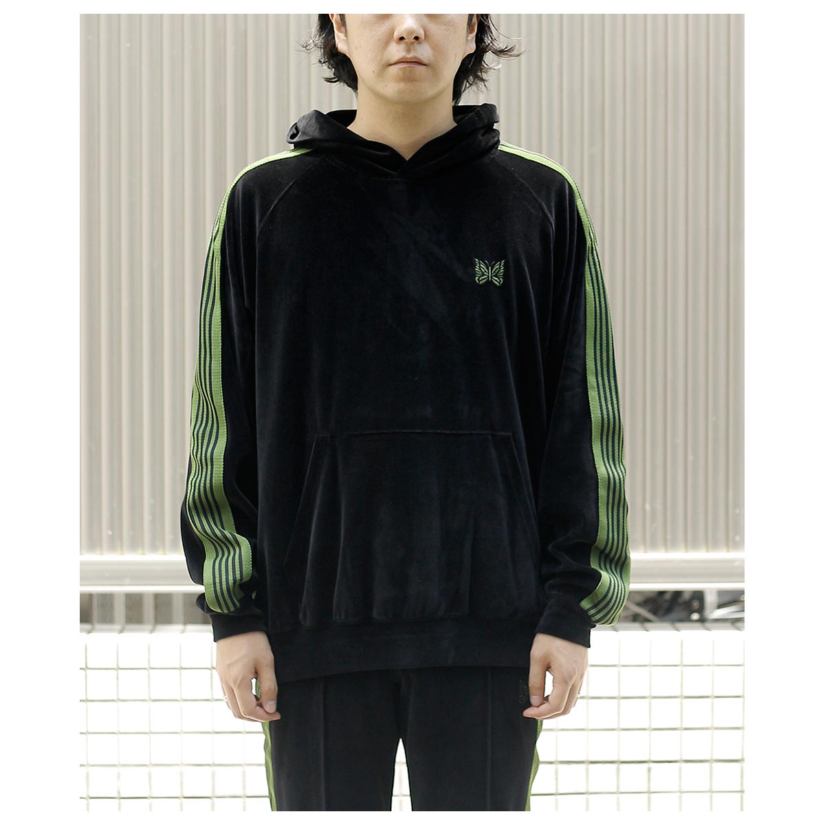 NEEDLES ベロアトラックパーカー ニードルズ NEEDLES ベロア トラック フーディー Track Hoody