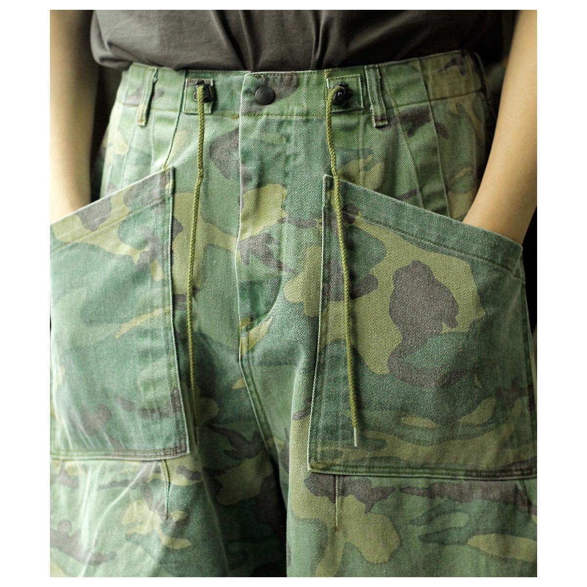 ニードルズ NEEDLES カモツイル リバーシブル ヒザデルパンツ