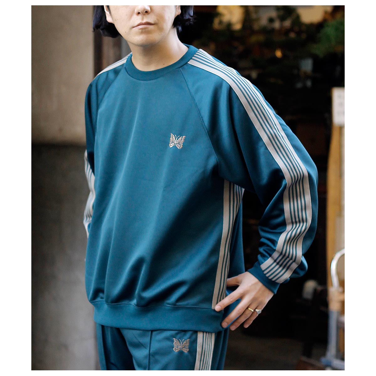 ニードルズ NEEDLES ポリスムース トラック クルー ネックシャツ Track