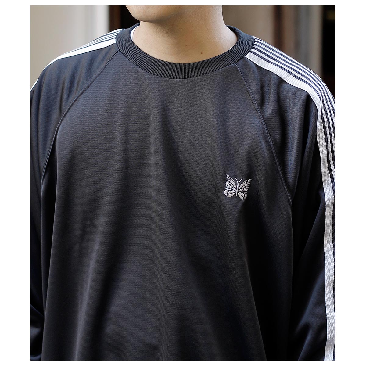 ニードルズ NEEDLES ポリスムース トラック クルー ネックシャツ Track