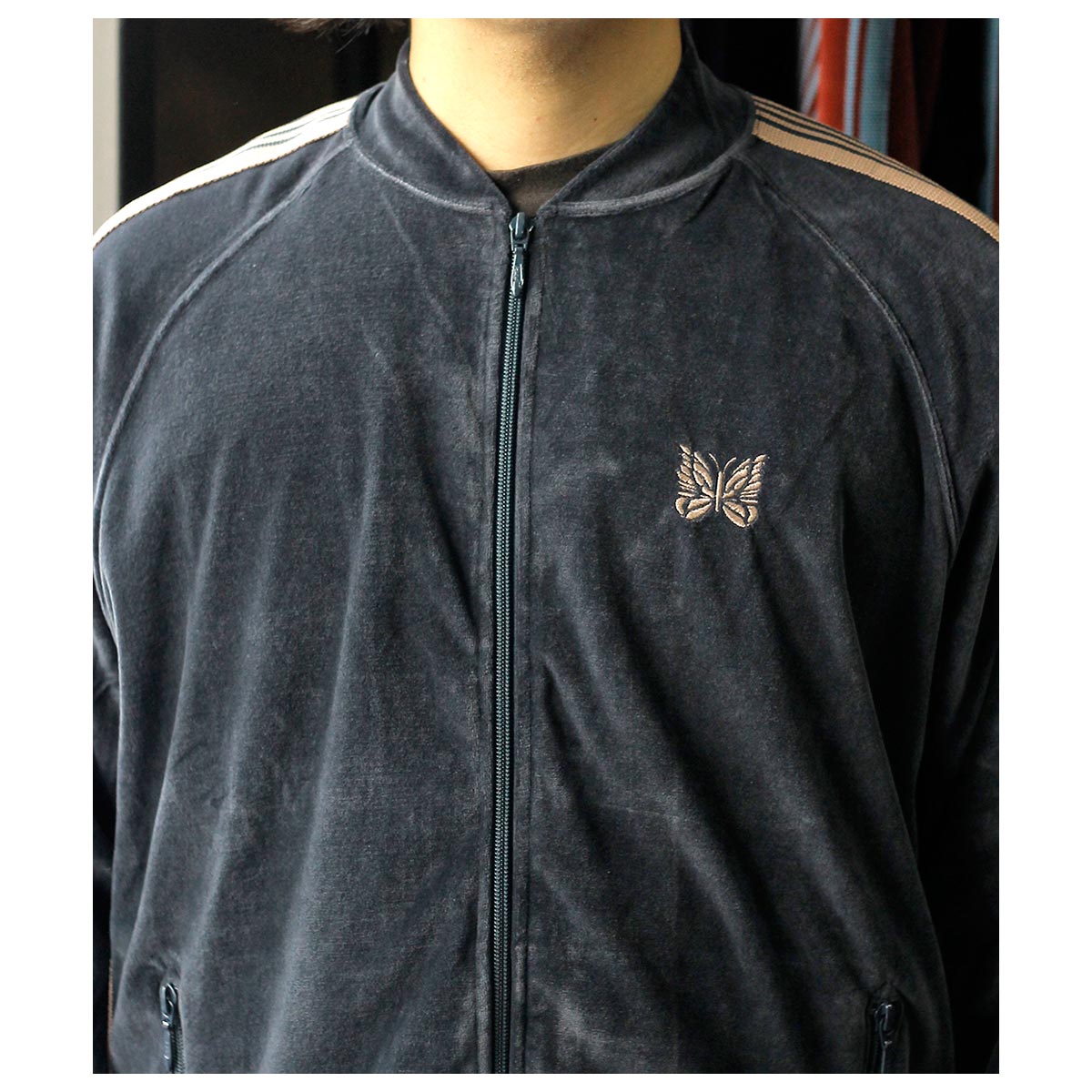 ニードルズ NEEDLES ベロア リブカラー トラックジャケット Rib Collar