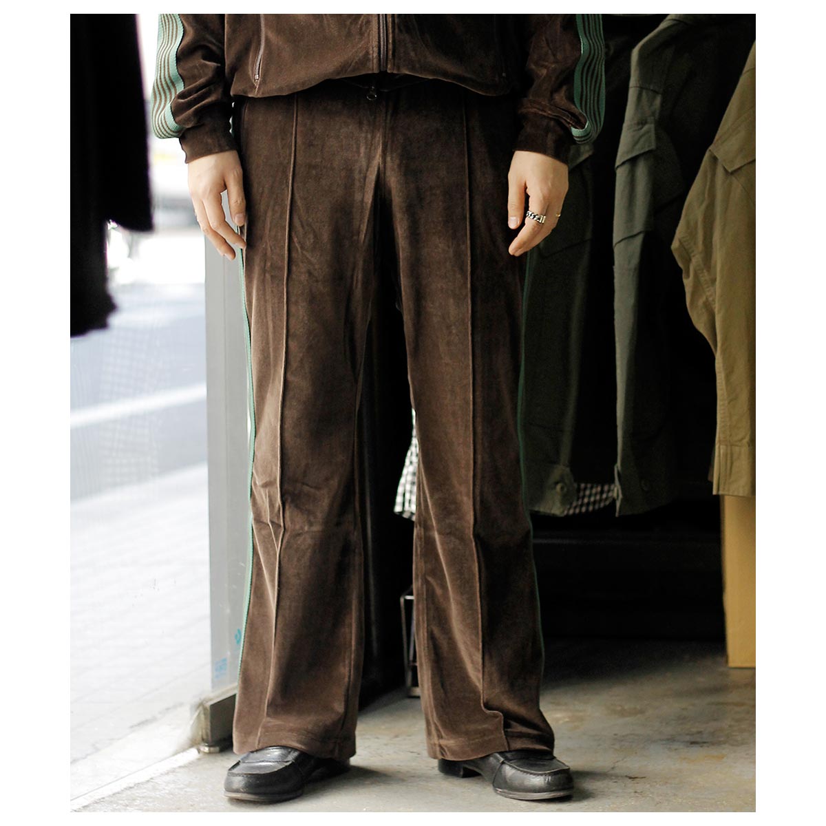 ニードルズ NEEDLES ベロア ブーツカット トラック パンツ Boot-Cut