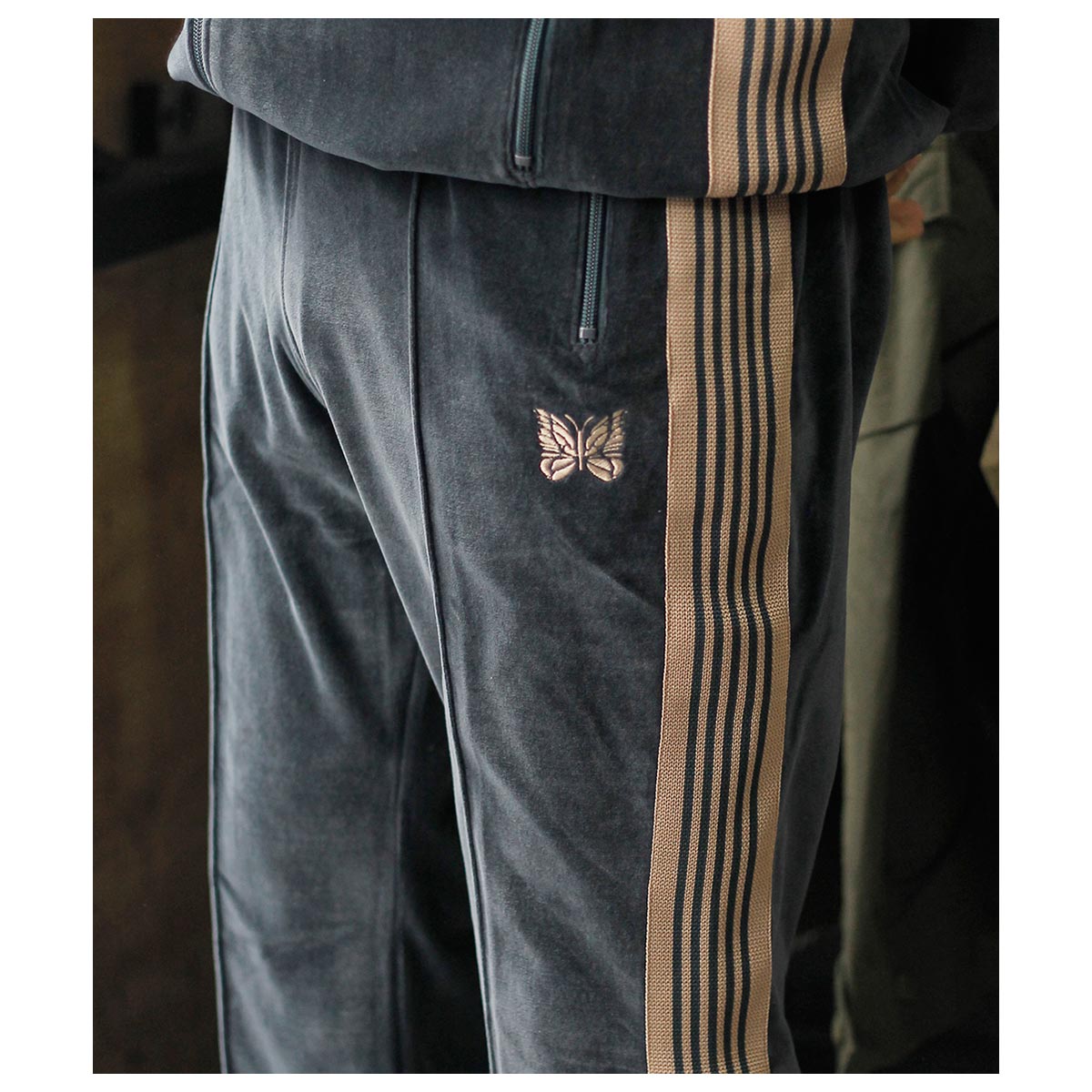 ニードルズ NEEDLES ベロア ブーツカット トラック パンツ Boot-Cut