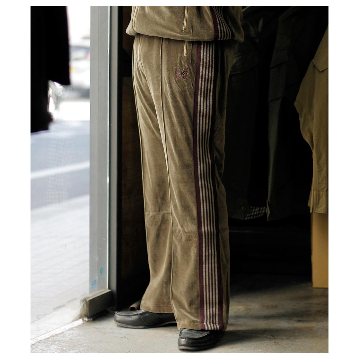ニードルズ NEEDLES ベロア ブーツカット トラック パンツ Boot-Cut
