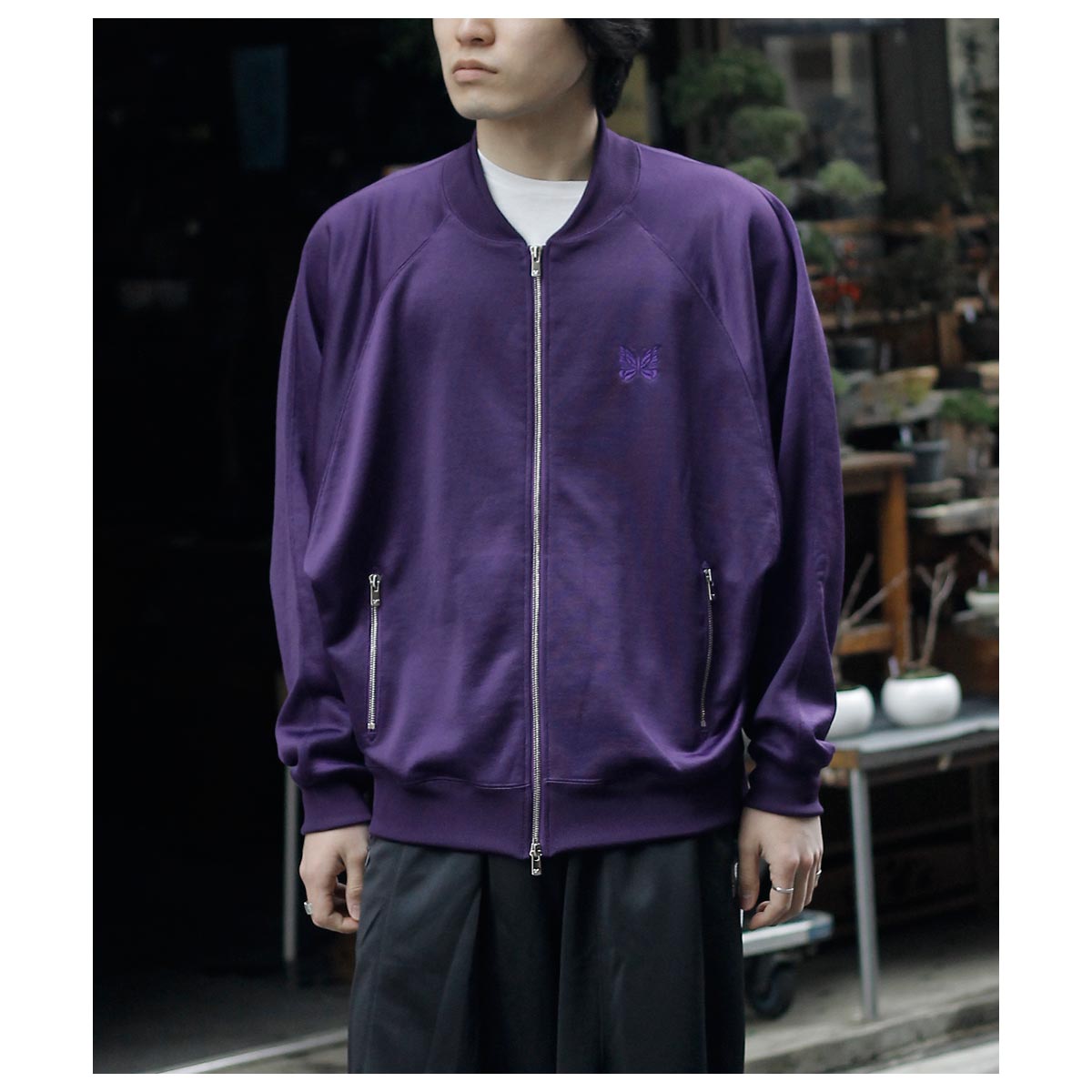 yumi様　ダブルスタンダード　配色ラインショートジャージブルゾン ラインジャージブルゾン(LIGHT BLUE・LIGHT PINK・PURPLE