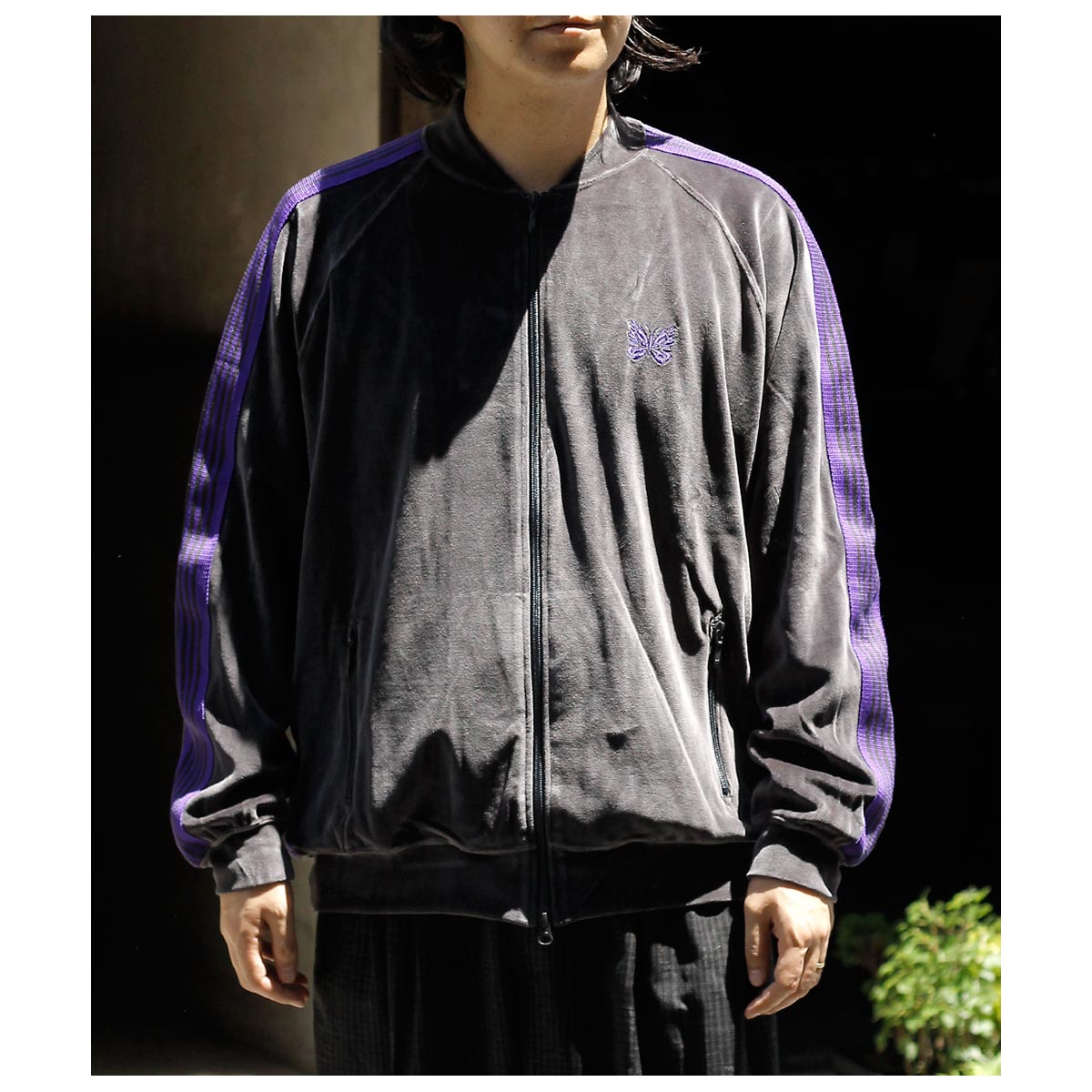 ニードルズ NEEDLES ベロア リブカラートラックジャケット Rib Collar