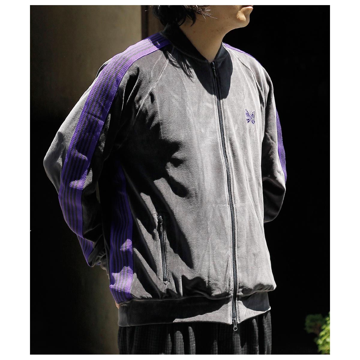 ニードルズ NEEDLES ベロア リブカラートラックジャケット Rib Collar