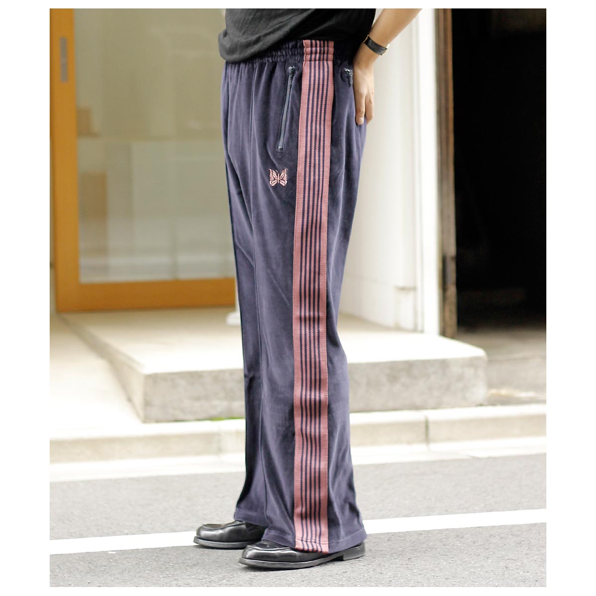 ニードルズ NEEDLES ベロア ブーツカット トラック パンツ Boot-Cut