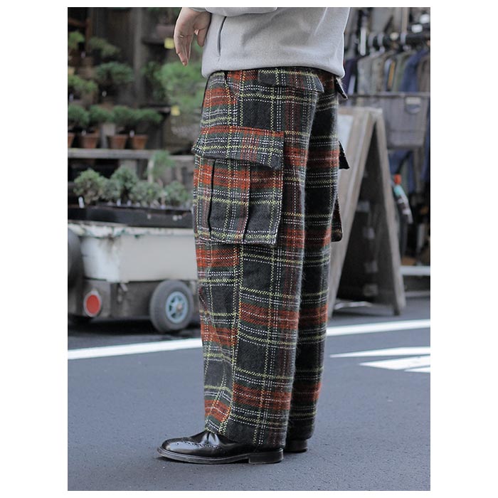 【在庫一掃】 ニードルズ NEEDLES ウールシャギーチェック 6PK ヒザデルパンツ パンツ