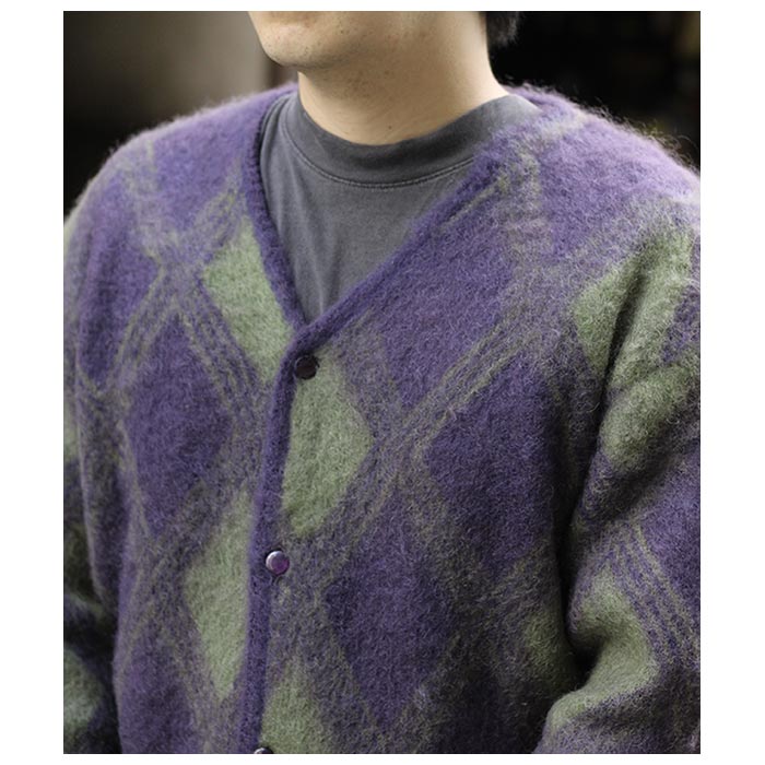 ニードルズ NEEDLES アーガイル モヘア カーディガン Mohair