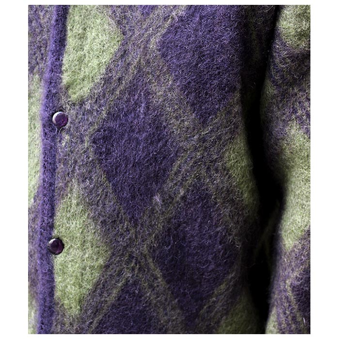 ニードルズ NEEDLES アーガイル モヘア カーディガン Mohair