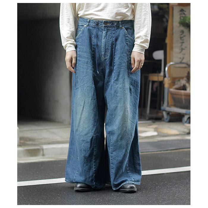 ニードルズ NEEDLES 12ozデニム ヒザデル バギー パンツ H.D.