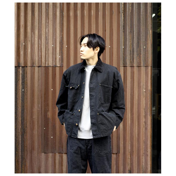 orSlow オアスロウ ルーズフィット ブラックダック カバーオール
