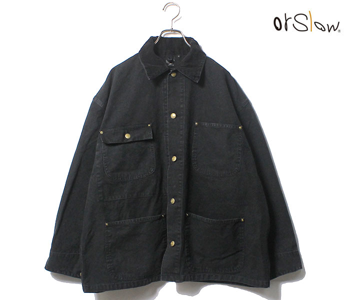 orSlow オアスロウ ルーズフィット ブラックダック カバーオール