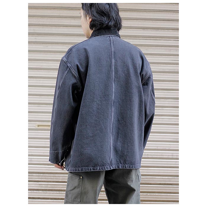 orSlow オアスロウ リラックスフィット カバーオール ブラック orSlow オアスロウ リラックスフィット カバーオール ブラック