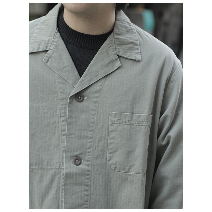 orSlow オアスロウ ショップコート グリーン ヘリンボーン SHOP orSlow オアスロウ ショップコート グリーン ヘリンボーン SHOP