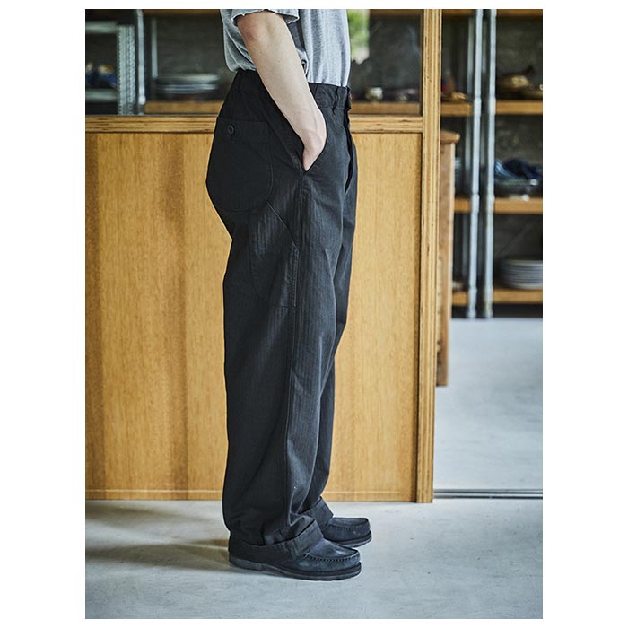 orSlow オアスロウ フレンチワークパンツ ミリタリーパンツ ブラックXS orSlow オアスロウ 25SSシーズナル ワイドフィット フレンチ