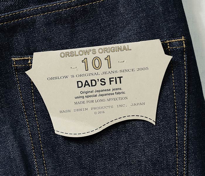 orSlow オアスロウ RIGID ダッズデニム DAD'S DENIM 101