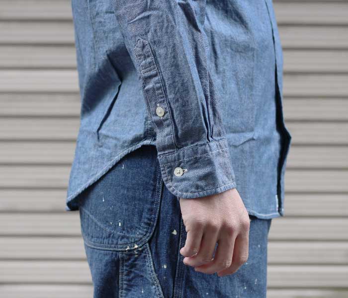 orSlow オアスロウ ボタンダウンシャツ ブルーシャンブレー 01