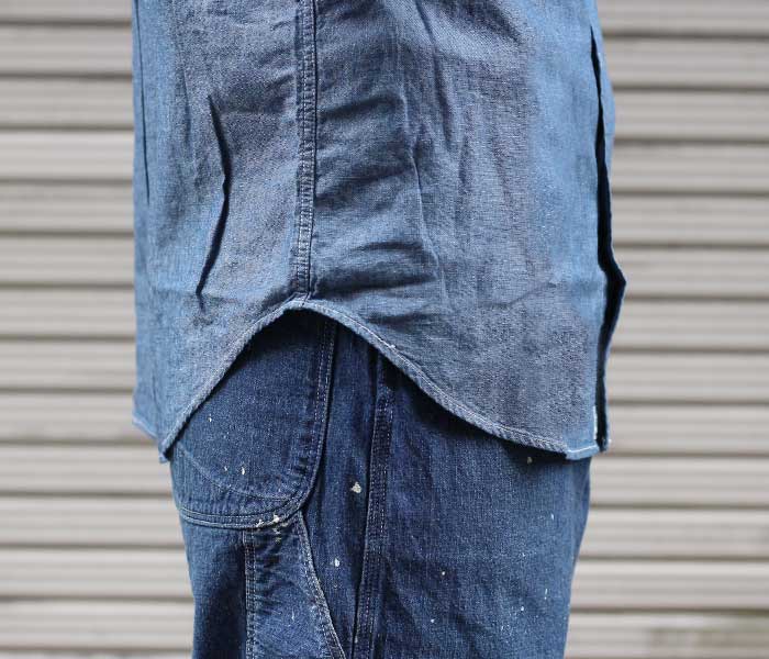 orSlow オアスロウ ボタンダウンシャツ ブルーシャンブレー 01
