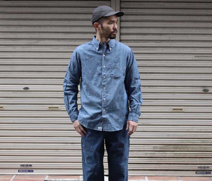orSlow オアスロウ ルーズフィット 半袖 シャンブレー シャツ