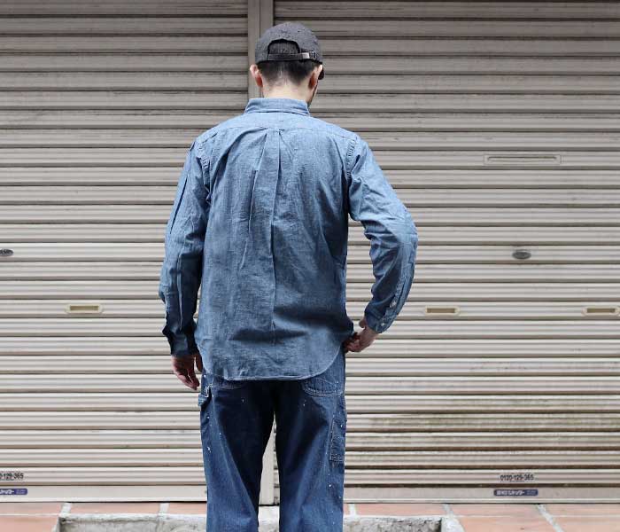 orSlow オアスロウ ボタンダウンシャツ ブルーシャンブレー 01