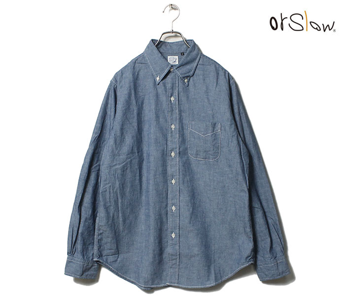 orSlow オアスロウ シャンブレーワークシャツ サイズ2 デニム
