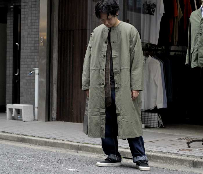 【楽天最安値に挑戦】 オアスロウ orSlow ノーカラーコート フィッシュ リップストップ ジャケット・アウター