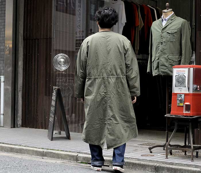 orSlow オアスロウ ノーカラーコート リップストップ フィッシュ