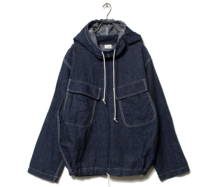 【高知インター店】 orSlow オアスロウ フーデッド サルベージ デニム USネイビー ジャケット・アウター