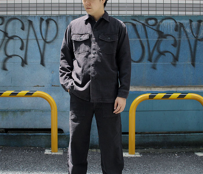orSlow オアスロウ ユーティリティシャツ ブラックストーン