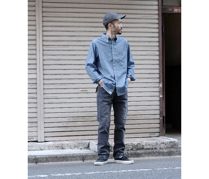 orSlow オアスロウ ブラックデニム ストーンウォッシュ アイビー