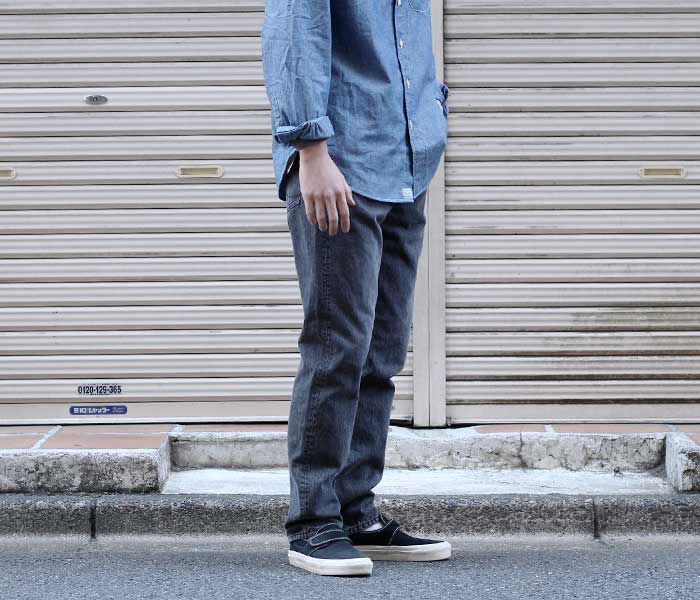 orSlow オアスロウ ブラックデニム ストーンウォッシュ アイビー