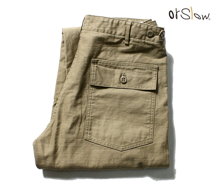 予約商品(お届け予定 3月頃以降) orSlow オアスロウ カーキ