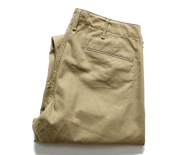 orSlow オアスロウ ボタンフライ アーミー チノパンツ ベージュ