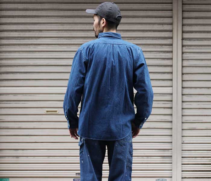 orSlow オアスロウ ボタンダウンシャツ デニム ユーズド 01-8012