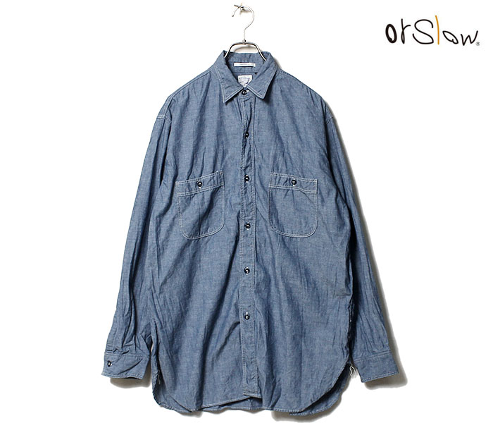 orSlow オアスロウ シャンブレーワークシャツ サイズ2 デニム