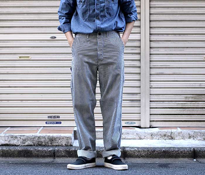 orSlow オアスロウ ヒッコリーストライプ フレンチワークパンツ