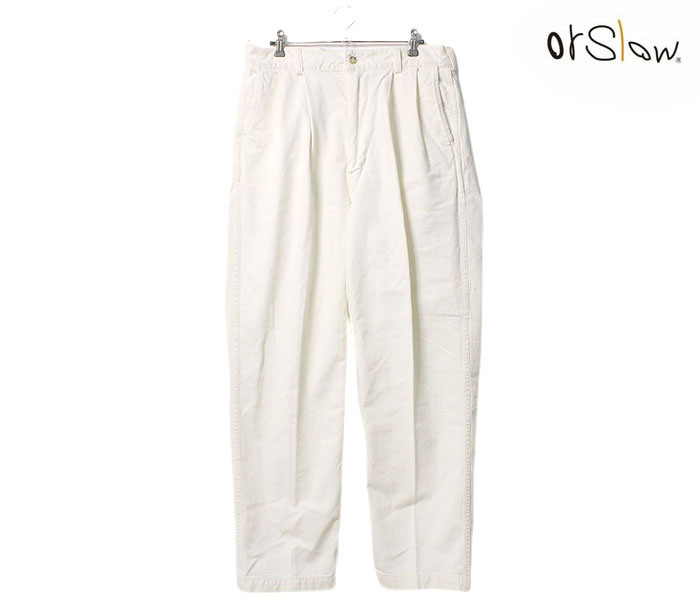 orSlow オアスロウ キナリデニム ツータック ワイドトラウザーズ orSlow オアスロウ キナリデニム ツータック ワイドトラウザーズ