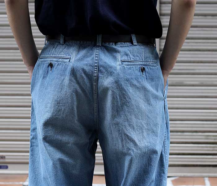 orSlow オアスロウ 2タック デニム ワイドトラウザーズ ユーズド