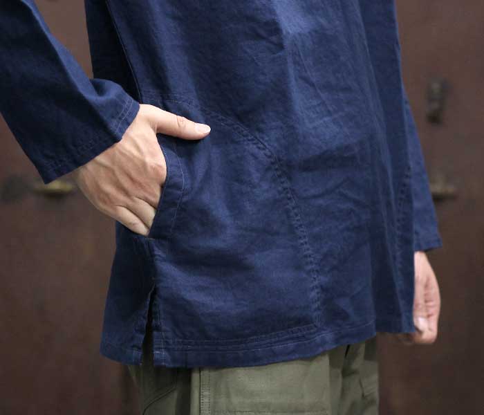 orSlow オアスロウ プルオーバーシャツ インディゴリネン INDIGO