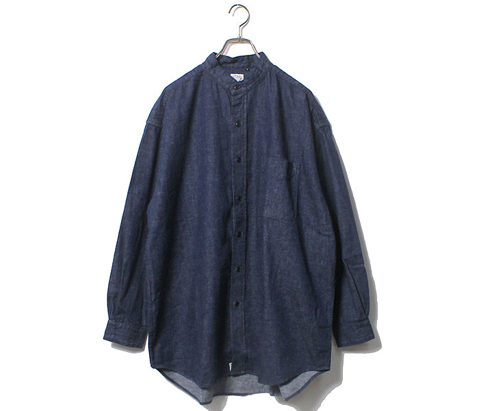 orSlow オアスロウ ルーズフィット デニム スタンドカラーシャツ