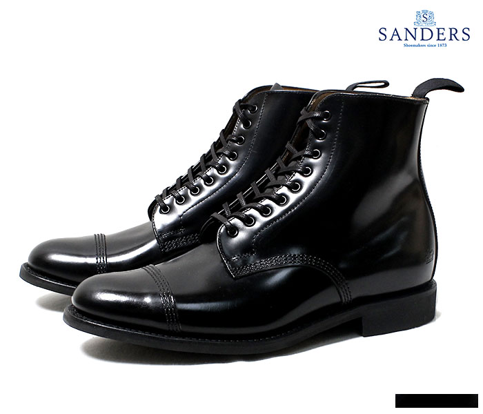 SANDERS  ѹ ߥ꥿꡼ ӡ֡ ֥å MILITARY DERBY BOOT 1595 (1595-BLACK)