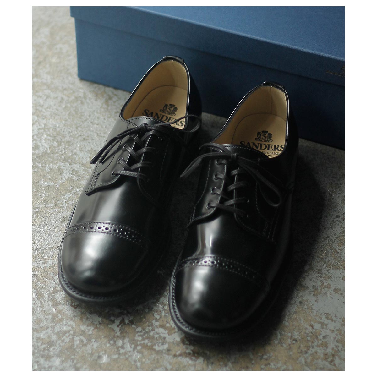 【1980年代のエッセンス】D&G ダービーシューズ カーフスキン 楽天市場】SANDERS/サンダース B.G.S. PUNCHED CAP DERBY 1944B1