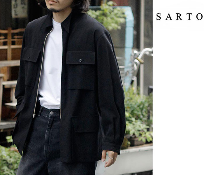 サルト SARTO ハイツイスト コットン サファリ ジャケット HIGH TWIST